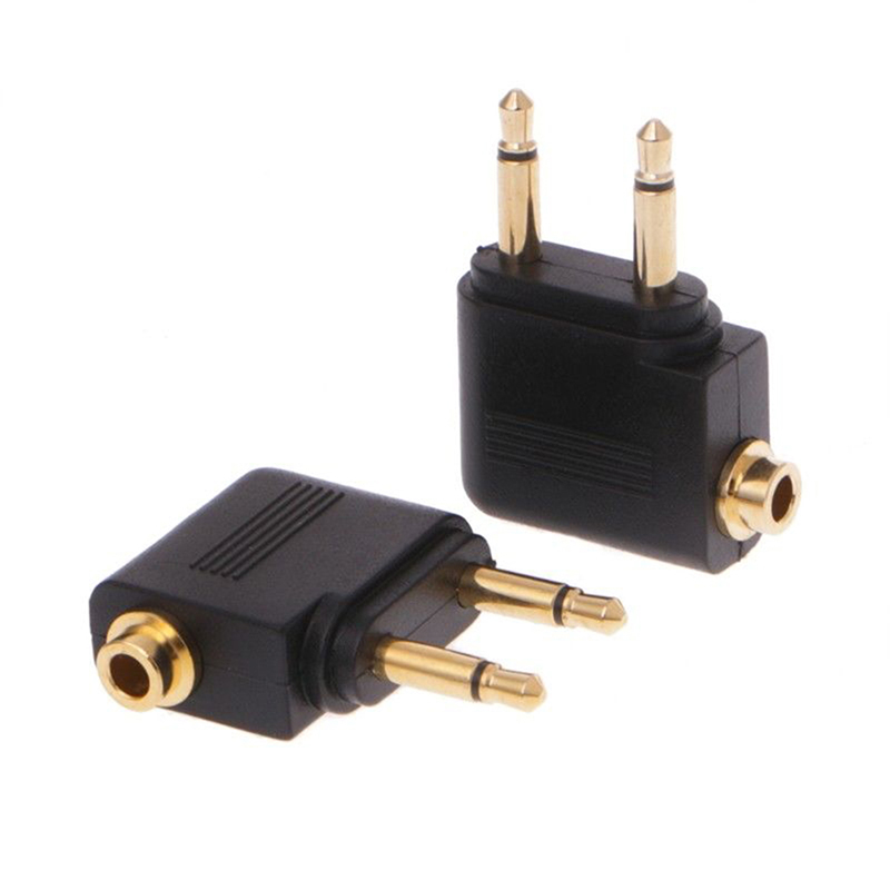 Earphone Splitter Jack - 1pc or nickelé avion aérien 3.5mm