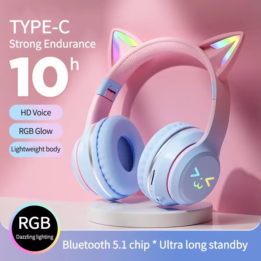 Gaming Headset Rgb - Rvb lueur écouteurs sans fil écouteurs